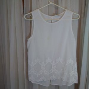 Elodie White Sleeveless Top